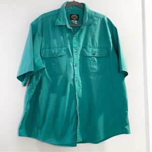 Cabela’s Teal Fishing Shirt XXL Coastal Grandpa Core Utility Button Down